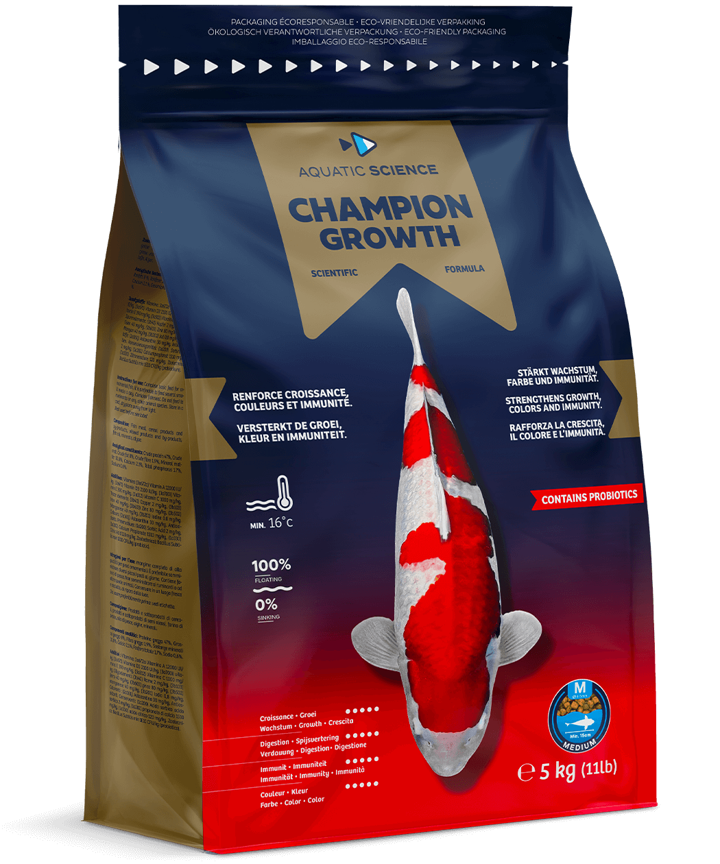 Aquatic Science Champion Growth Medium 5 kg – drijvend groeivoer voor koi