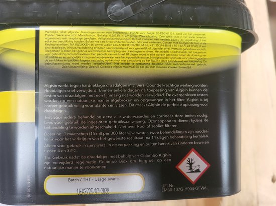 Colombo Algisin Draadalgen Bestrijder 2500 ml - Veilig voor Vijver