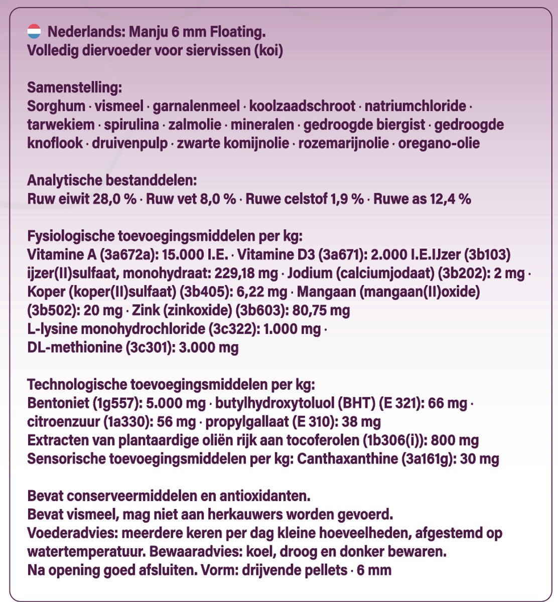 KiGen MANJU Premium Koivoer 6mm – Jaarrond Koi Voeding | 5 kg