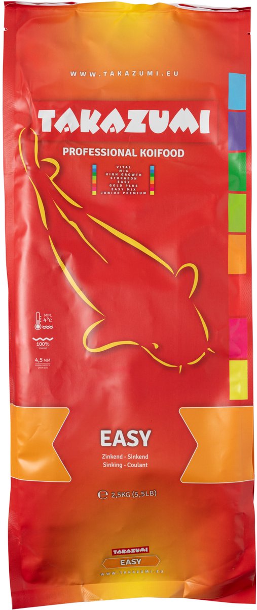 Takazumi Easy Koivoer – Zinkend Basisvoer voor Koi | 2,5 kg
