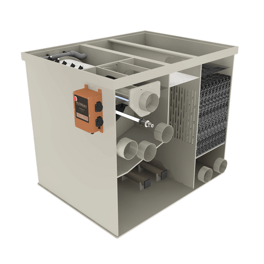 Filtreau Combi drum 25/30 Gravity opengewerkt aanzicht
