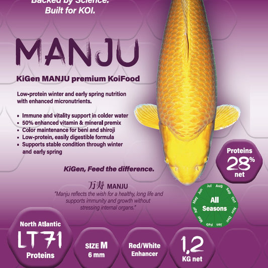 Zak KiGen Manju 6 mm 1,2 kg, eiwitarm koivoer voor de koude maanden