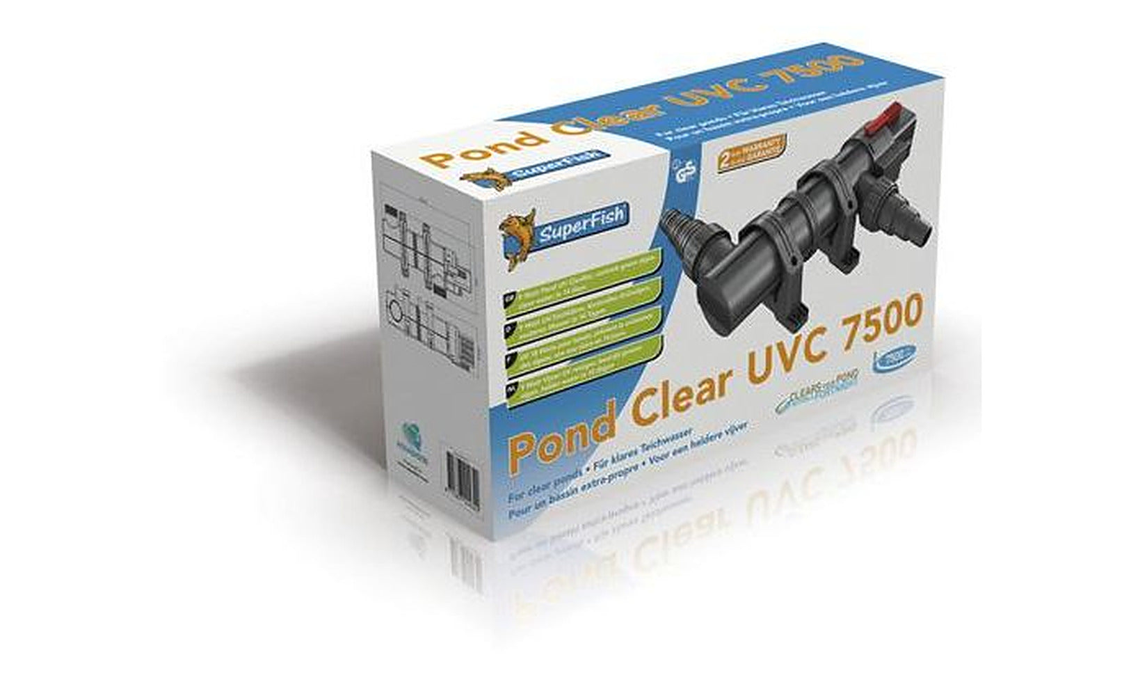 SuperFish Pond Clear UVC 7500 – 9 watt UV-C apparaat voor de vijver