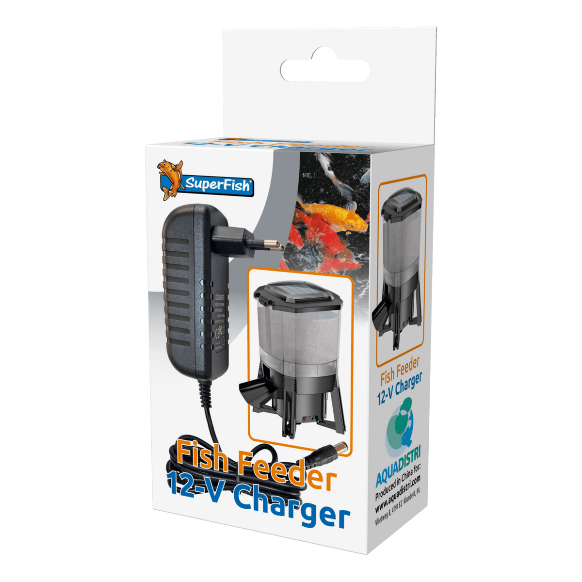 SuperFish Solar Fish Feeder 12V-lader met led-indicator